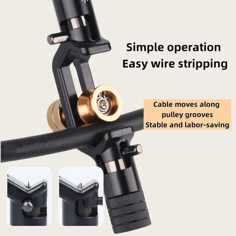 8-30MM Double Headed Wire Stripper, FTTH Armored Fiber Optic Cable