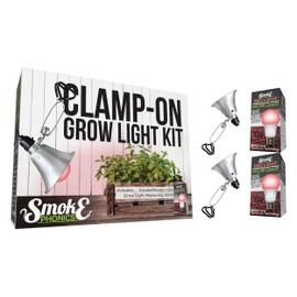 Miracle LED SmokePhonics Clamp-On LED Grow Light Kit with Red Spectrum Fruiting & Flowering Replacing 150W Clamp & Grow Anywhere (2-Pack)