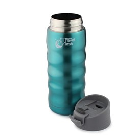 Pioneer Travel Flask, Stainless Steel Vacuum Insulated Double Wall Hot and Cold Drinks Thermo Flask – Hot 8 Hours, Cold 24 Hours, 480ml, Blue