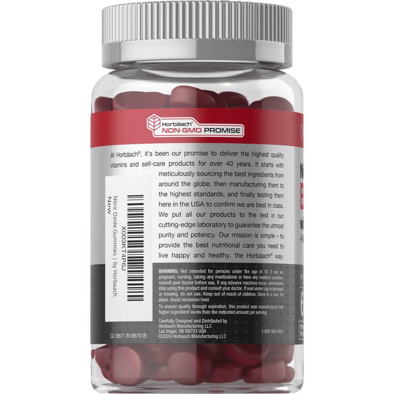 Horbäach Nitric Oxide Beet Root Gummies | 60 Count |