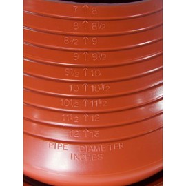 Dektite #8 Red Silicone Metal Roof Pipe Flashing, Round Base, Pipe OD 7" - 13"