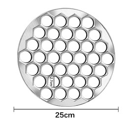 Hsyadazi Pelmeni Maker Pelmeni Mould, 37 Holes Dumpling Maker Ravioli Mould Kitchen Dough Press Dumplings Mould Made of Aluminium Alloy Ravioli Cutter Pastry Tool
