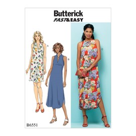 Butterick Patterns 6551 Y Sizes X-Small-Medium Misses' Dress, Tissue, Multi-Colour, 17 x 0.5 x 22 cm