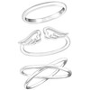 ICYROSE 925 Sterling Silver set of 3 Above Knuckle Ring