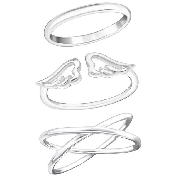 ICYROSE 925 Sterling Silver set of 3 Above Knuckle Ring