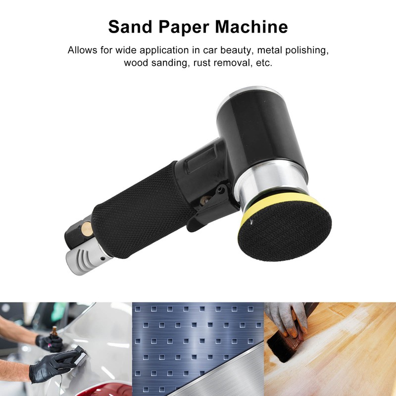 Air Sander 2in Eccentric Pneumatic Sanding Polishing Machine 12000rpm 0.6‑0.8MPA
