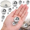 Cusmation 300 Pcs Silver Polished Floating Beads & 1600 Pcs