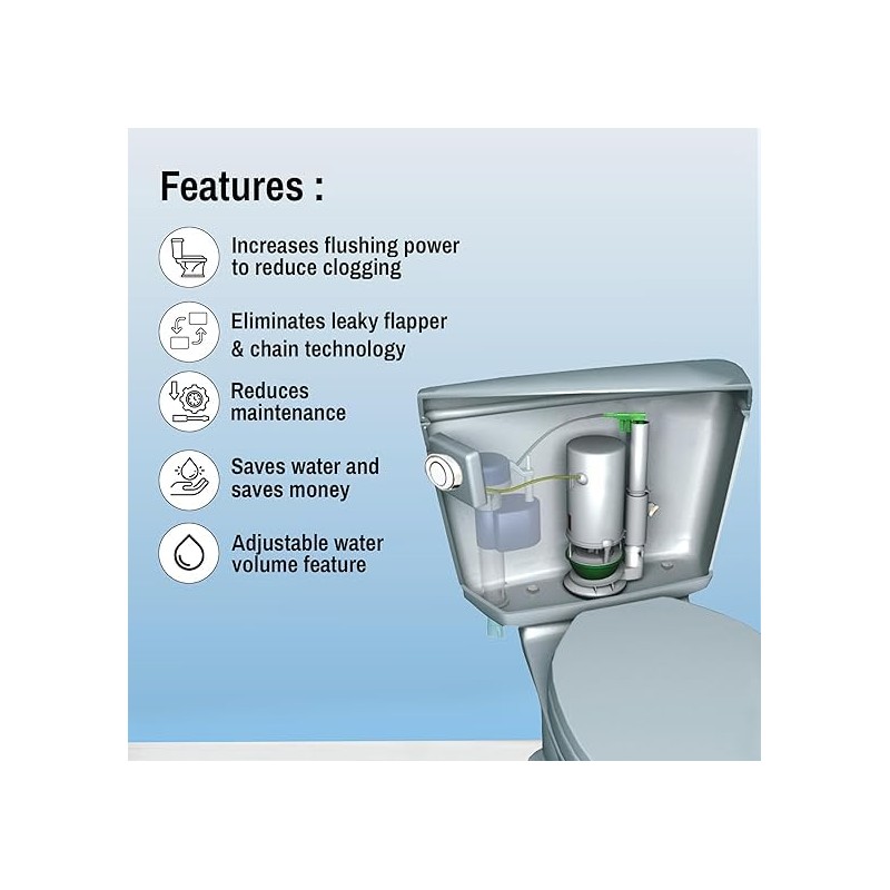 2 INCH FLAPPER ELIMINATOR QUICK CONNECT VALVE CONVERSION KIT &