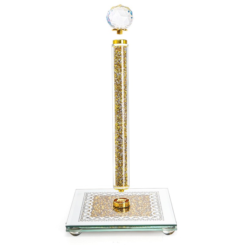 Suwimut Paper Towel Holder, Gold Paper Towel Roll Dispenser Stand