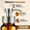 Mervelo 8.5oz Amber Glass Liquid Soap Dispenser - Refillable Pump