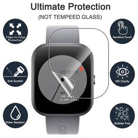 carinacoco 3 Pack Screen Protector for CMF by Nothing Watch Pro, HD Clear Flexible Soft TPU Screen Protector, Anti-Scratch, Bubble Free, Anti-Fingerprint Self-Healing Elastic Skin Protective Film