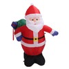 3.9ft Inflatable Santa with Gift Bag Light Decoration Polyester Easy