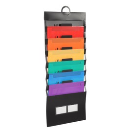 Operitacx Hanging File Organizer Pockets Plastic Folder Expanding Report Organiser Holder for Office Anti-Scratch Document Pouch