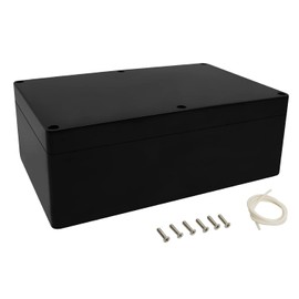LeMotech Project Box ABS Plastic Distribution Box IP65 Waterproof Electrical Boxes Universal Housing Black Outer Size 230 x 150 x 85 mm (Pack of 1)