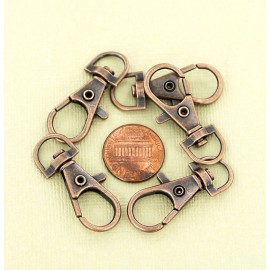Unbranded 10 Lobster Swivel Clasps - 35mm Quality Copper Key Rings and Dog Leashes - Z375