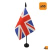 AZ FLAG Pack of 10 UK Table Flags - 6"