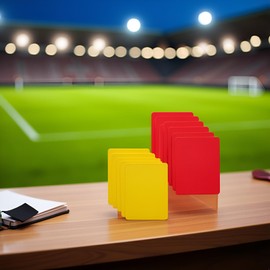 Galepromot 10Pcs Red Yellow Referee Card Set Sports Soccer Referee Warning Cards for Football Soccer Coach and Referee Scorebooks