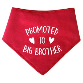 Spoilt Rotten Pets Red Promoted To Big Brother Dog Bandana - For Dogs Baby Showers & Announcement Gender Reveal (S3 Medium Dogs, Labs, Staffies & Springers)