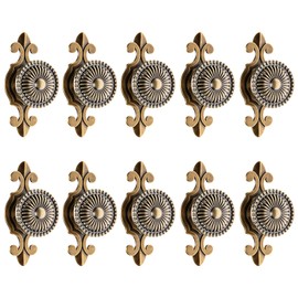 MUXSAM 10Pcs Pulls Handles Knobs for Drawer Door Kitchen,Cabinet Knobs Furniture Wardrobe Round Antique - Antique Brass