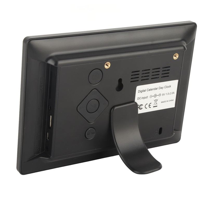 7 Inches Black Brightness Alarm Clock WIFI Synchronous Update With