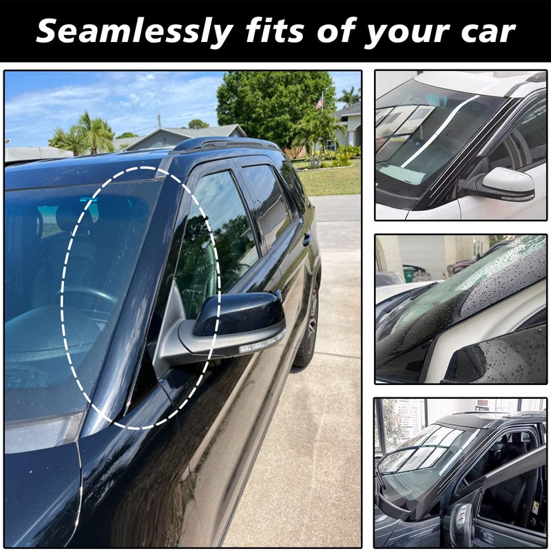 ORIVIN A-Pillar Molding Trim Windshield Set Compatible with 2011-2019 Ford