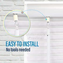 Rodrivan Blind Wand Replacement Hook and Sleeve – Galvanized Steel Blind Wand Hook Replacement with Plastic Collar – Tilt Wand Wire and Sleeve Collar – Universal Fit – Easy Installation