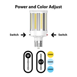 RAB LED Corn Cob 24704 lm 80/115/150W 3/4/5K 120-277V Bypass Mogul Base