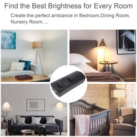 Geroosaty 220V Foot Dimmer Switch Foot Operated LED Dimmer Switch Full Range Inline Slide Control Switch for Floor Lamp/LED Lamp