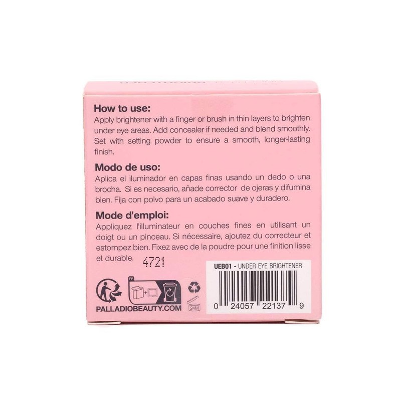 Palladio Palladio Under Eye Brightener, Conceal & Brighten Dark Circles,