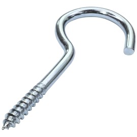 AERZETIX - C47866 - Set of 50 - Screw Hooks for Wood - with Wood Thread - Diameter 3.3 x 60 mm - Galvanised Steel - DIY - Assembly Tool Hardware