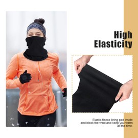 HEGCOIIE 2 Pack Winter Neck Warmer Gaiter,Soft Fleece Windproof Face Scarf Bandana Cold Weather Face Covering Snood for Men & Women Outdoor Sports Skiing Cycling