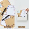YOHOM No Drilling File Holder Wall Mails Magazines Organizer Adhesive