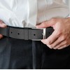 H&H Men's Leather Belt Black for Men Leather Suit Jeans