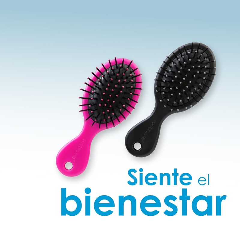 Hardline | Cepillo mediano para cabello. Tamaño travel. 4 pzs.
