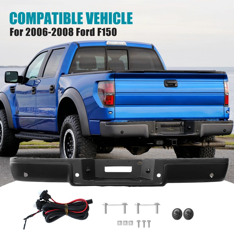 unbranded Black Rear Step Bumper Assembly For 2006-2008 Ford F-150