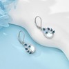 Peacock Earrings 925 Sterling Silver Peacock Earrings for Women Moonstone