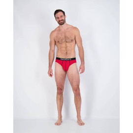 UnderGents Men's Brief Underwear - Underwear Comfort For Men (no whitey tightie) (Red Size 2XL)