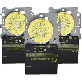 Intermatic T101M 24-Hour 120V Mechanical Time Switch, 3 Pack - 24-Hour 120V Mechanical Time Switch, SPST, Mechanism Only (3pk)