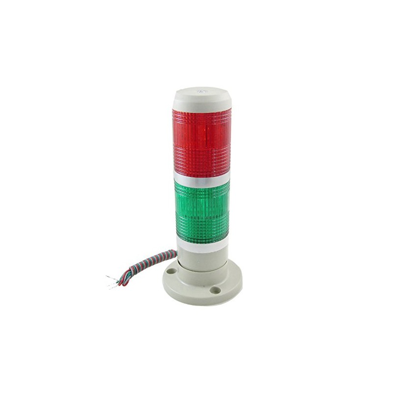 uxcell 24V DC Industrial Red Green LED Signal Tower Lamp