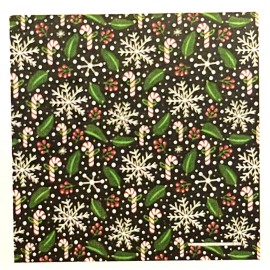 Time And Tru Christmas Holiday 22” X 22” Bandana NWT Candy Canes Snowflakes