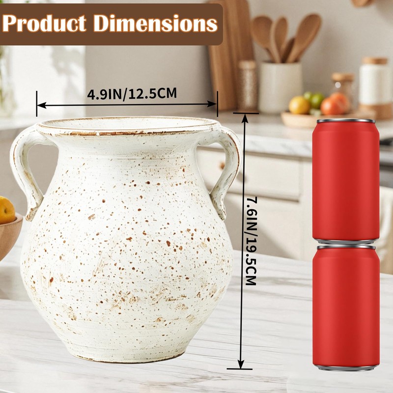 Rustic Kitchen Utensil Holder for Kitchen Countertop,7.6 In