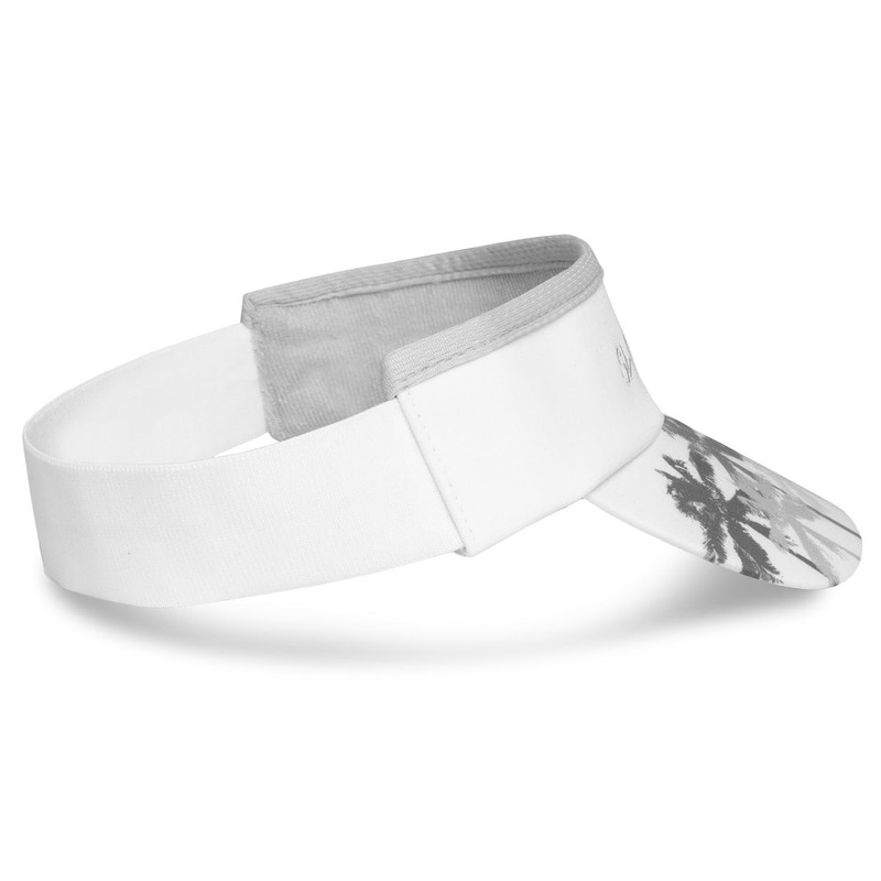 Headsweats Standard Lightweight Performance Running Sun Visor, White Palms