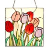 HomeBeauty PA0004 Stained Glass Hanging Panel-12 Wx12 H Window Suncatcher