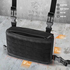 WYNEX Tactical Chest Rig Bag of Laser Cut Design, Molle Chest Pouch Utility Recon Kit Bag Tactical Combat Chest Pack Airsoft