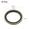 sourcing map Bonded Sealing Washers M22 29.5x22x2mm Carbon Steel Nitrile