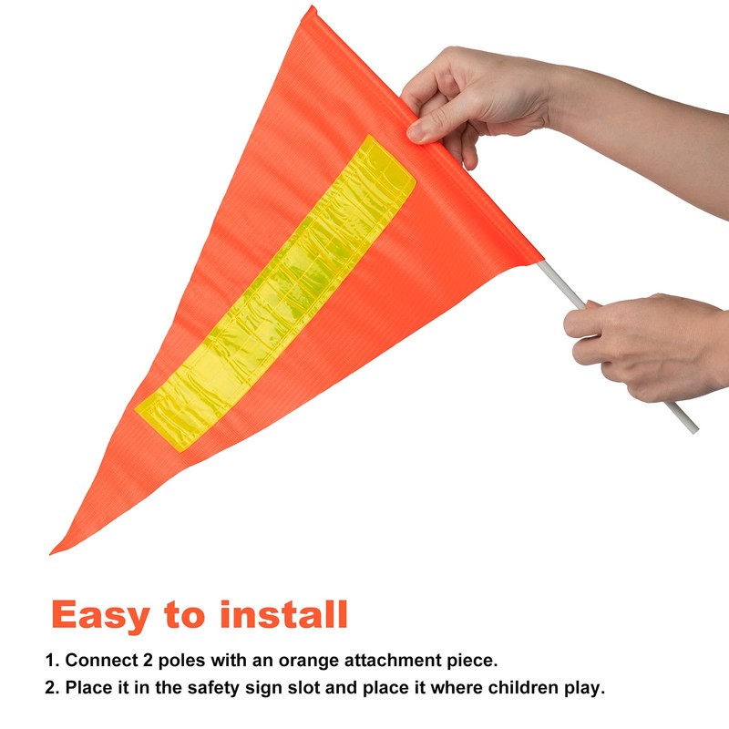 Replacement Reflective Safety Flags Large Size 2Packs Compatible with Step2
