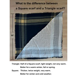 VIVIAN & VINCENT 2 Pack of Triangle Fall Winter Soft Plaid Scarfs for Women Scarf Warm Shawls and Wrpas Christmas Black and White Tartan