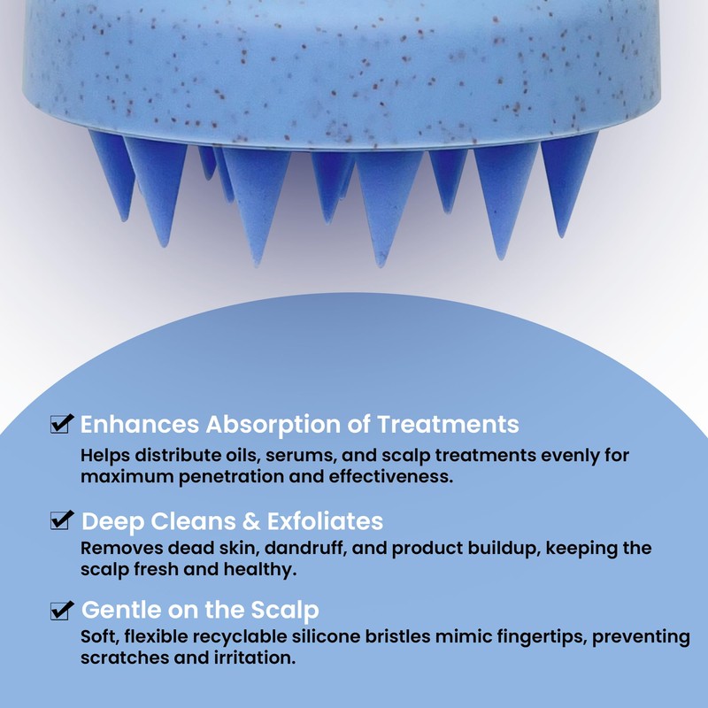 Peptide Labz Scalp Massager Shampoo Brush – Eco-Friendly Wheat Straw