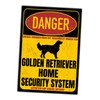 Golden Retriever Sign Danger Security System Door Sign Dog Sign,