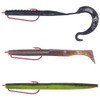 Offset-Worm-Hooks-for-Bass-Fishing-Round Bend Plastic Worms Texas Rig Hook Black Red 1/0